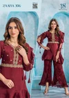 18 Attitude Zaara Vol 3 Chinnon Designer Kurti With Bottom Exporters In India
